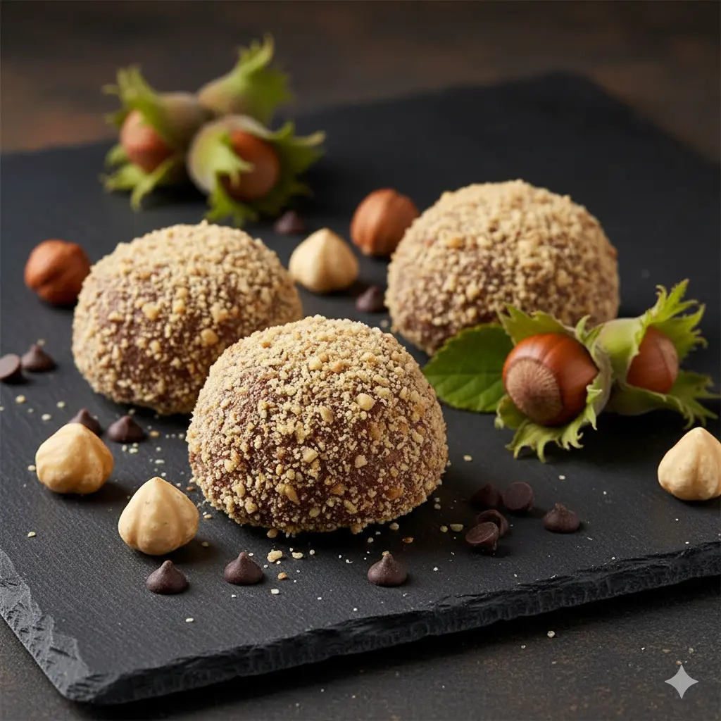Sphère croquante chocolat noisette