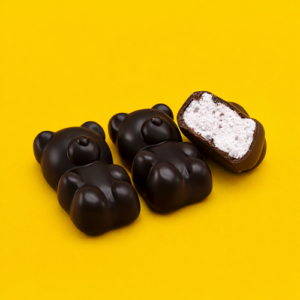 6 Oursons en guimauve au chocolats Noir 64%