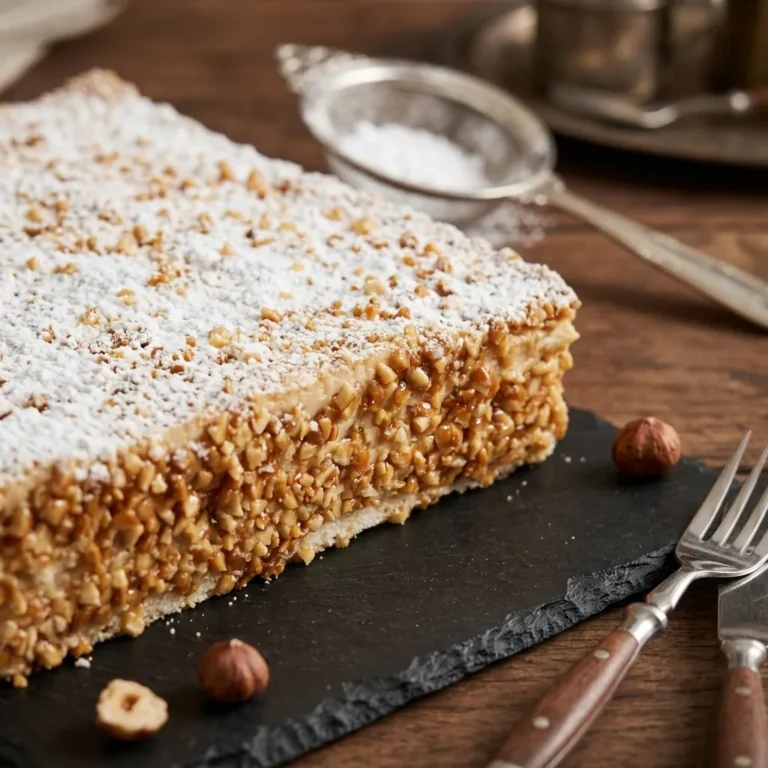 Gâteau Russe artisanal au praliné, dacquoise aux fruits secs et crème au beurre, dessert pour anniversaire, mariage et réception à Lit-et-Mixe.